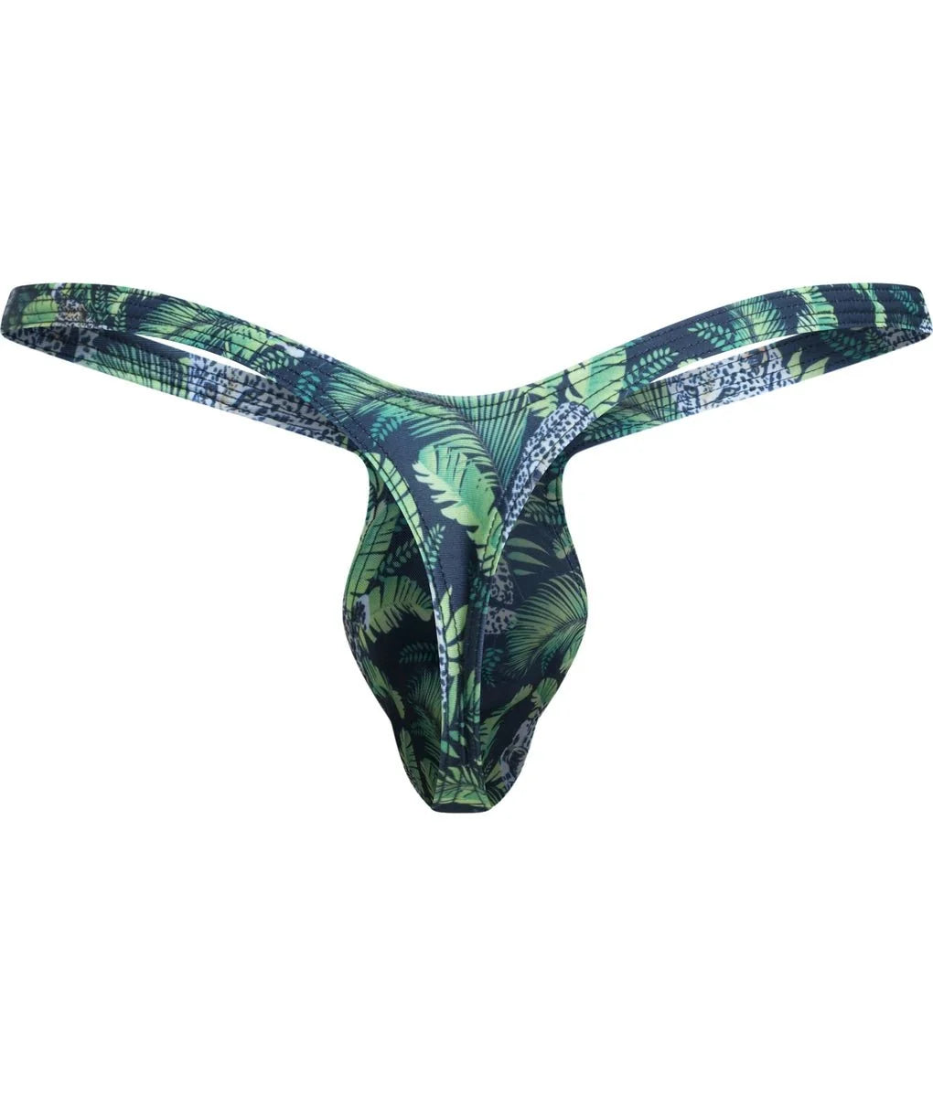 Justin + Simon XSJBU02 Men's Bulge Thong Wild Prints
