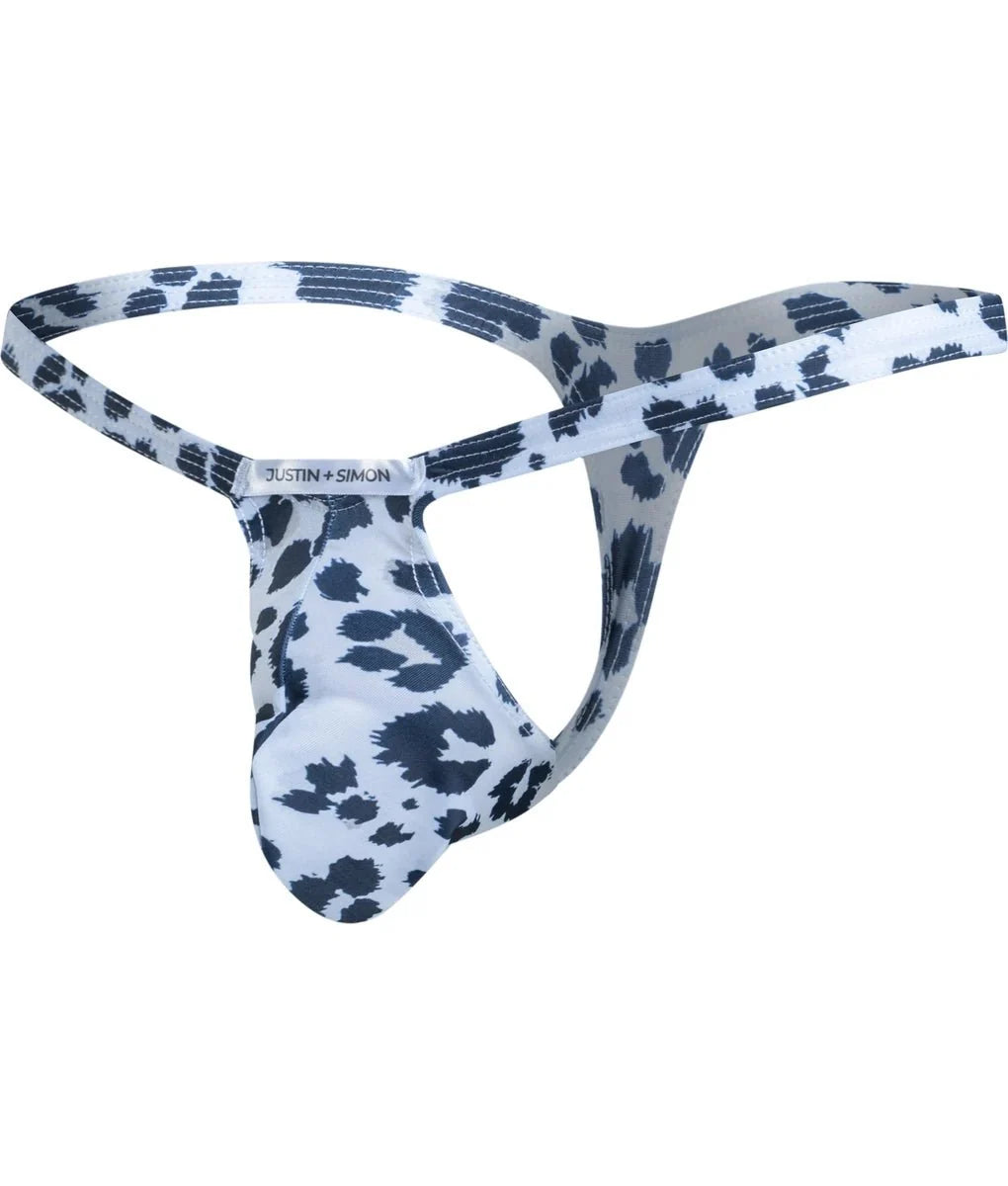 Justin + Simon XSJBU02 Men's Bulge Thong Wild Prints