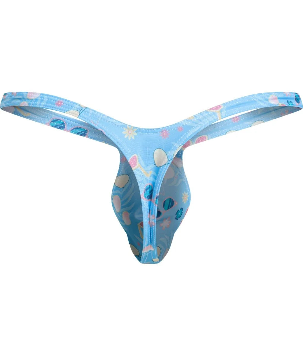 Justin + Simon XSJBU02 Men's Bulge Thong Wild Prints