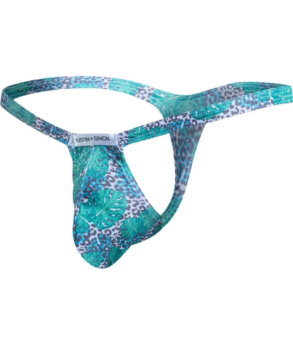 Justin + Simon XSJBU02 Men's Bulge Thong Wild Prints