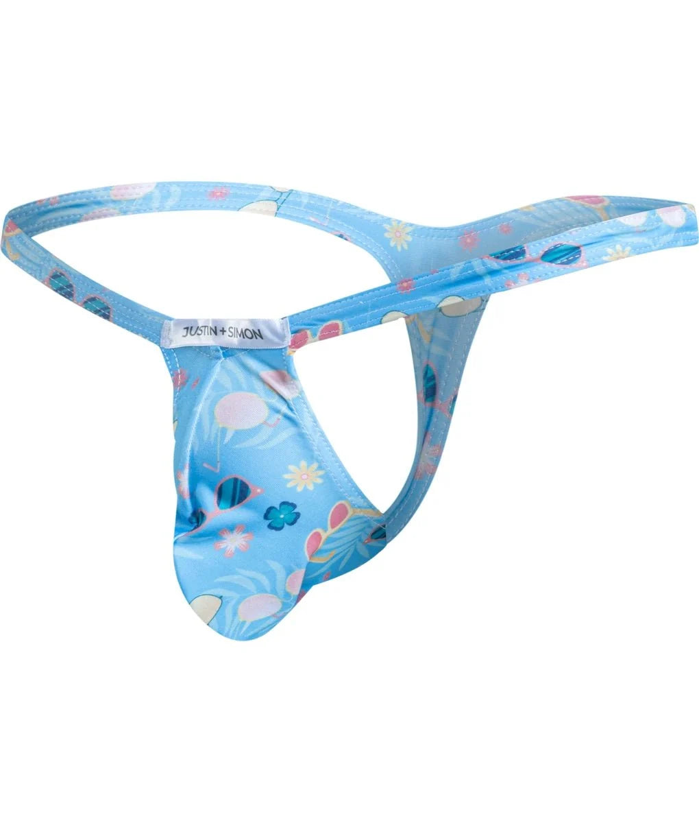 Justin + Simon XSJBU02 Men's Bulge Thong Wild Prints