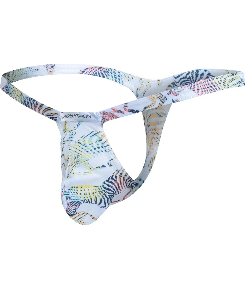 Justin + Simon XSJBU02 Men's Bulge Thong Wild Prints