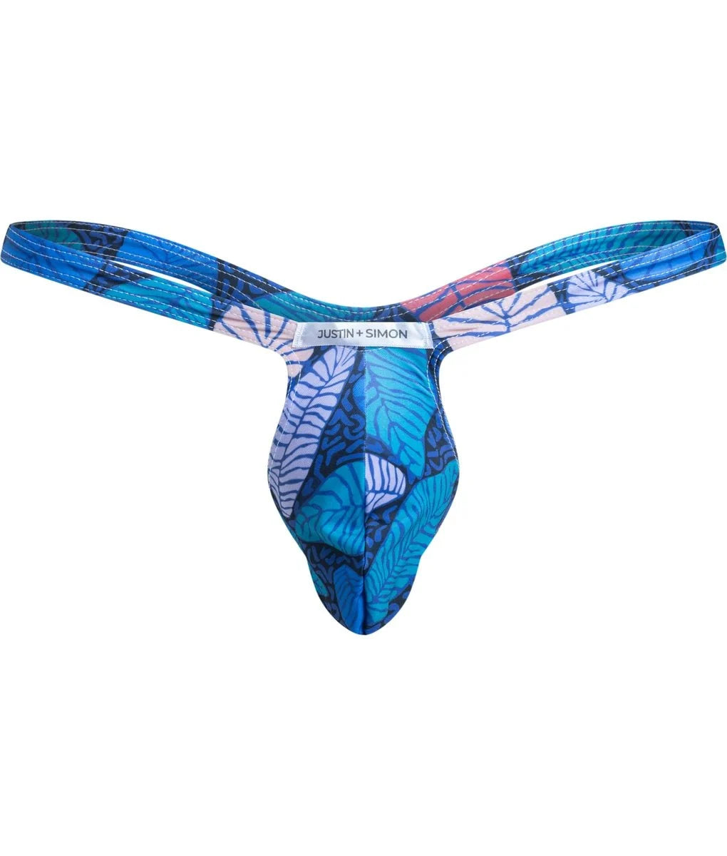 Justin + Simon XSJBU02 Men's Bulge Thong Wild Prints