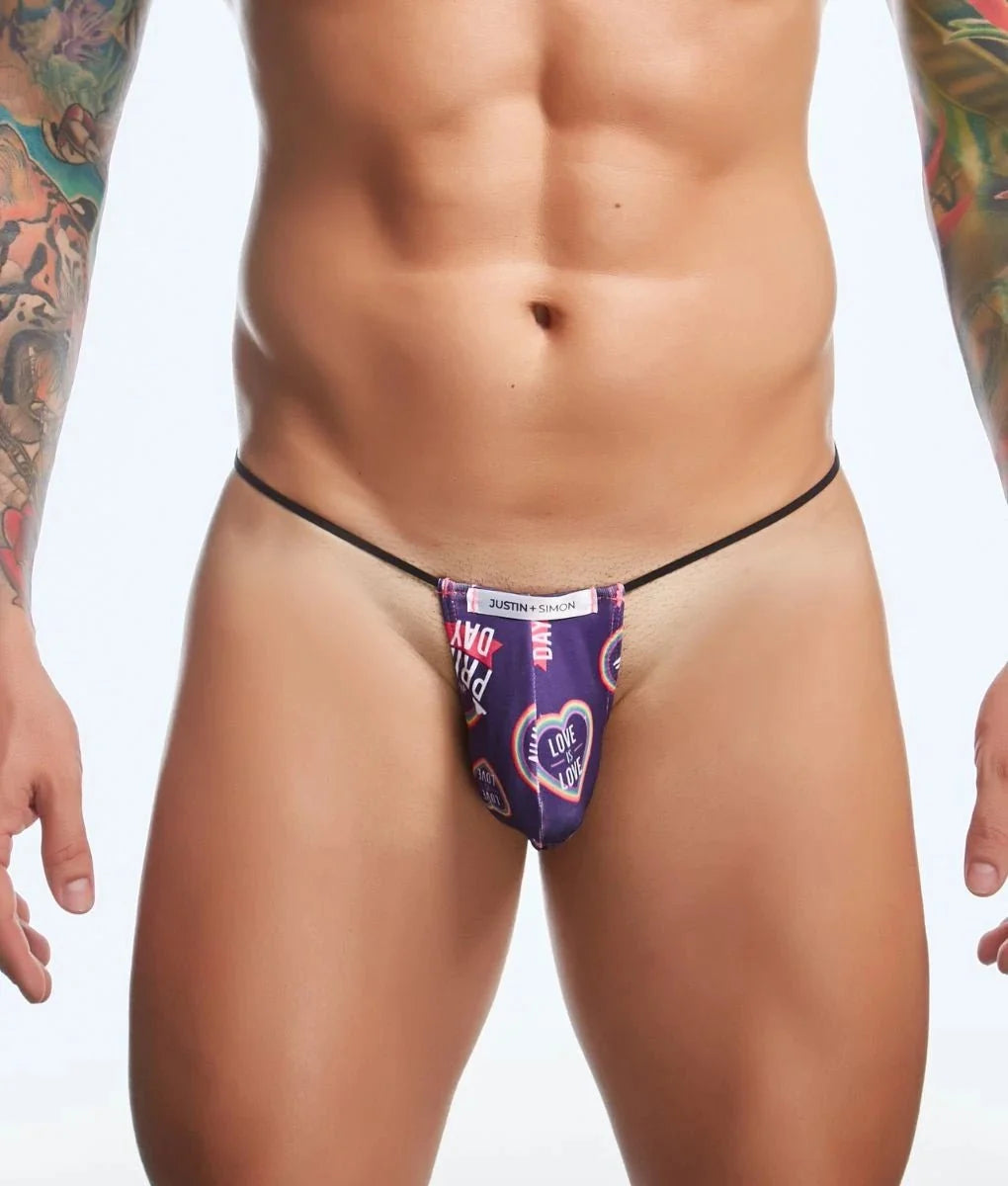 Justin + Simon XSJ02 Men's Classic G-String Bulge Fun Prints