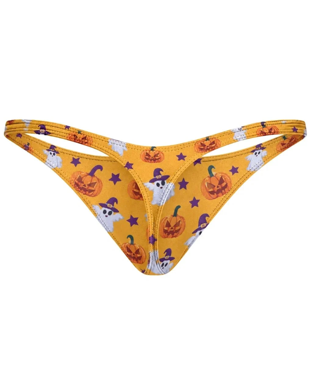 Justin + Simon Men's Halloween Print Classic Thong XSJ03
