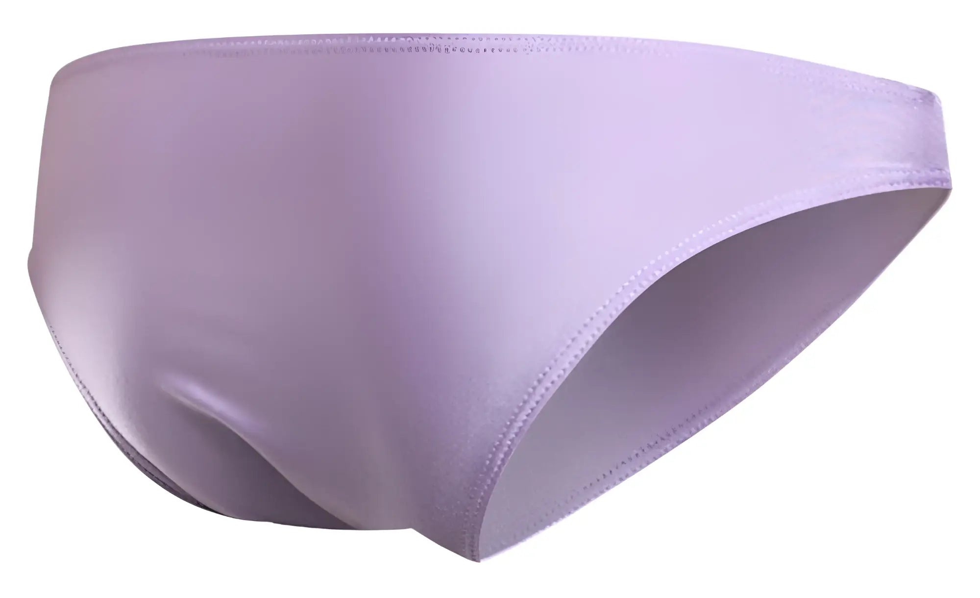 Justin Simon XSJ01 classic bikini brief in lilac with sleek lavender satin material and smooth glossy finish