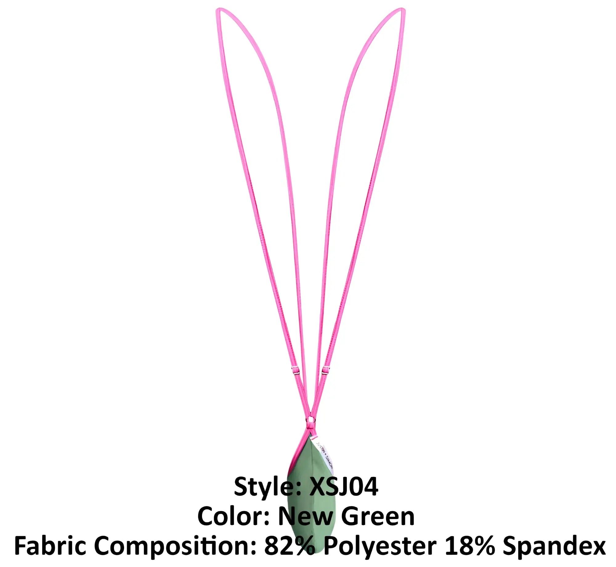 A vibrant pink justin+simon xsj04 sling with three straps converging in a central green tag for stylish use