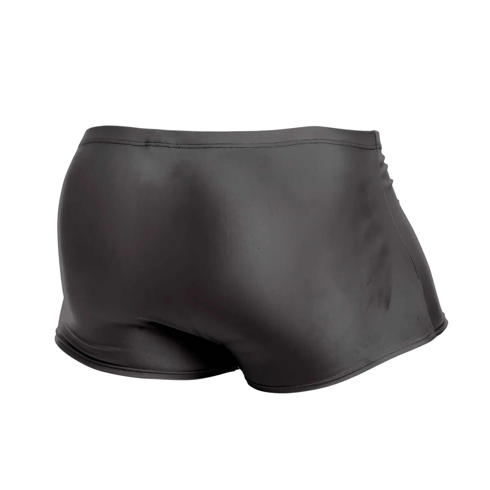 Justin+Simon XSJ08 classic trunks in gray with a shiny, smooth, form-fitting finish for swimwear use