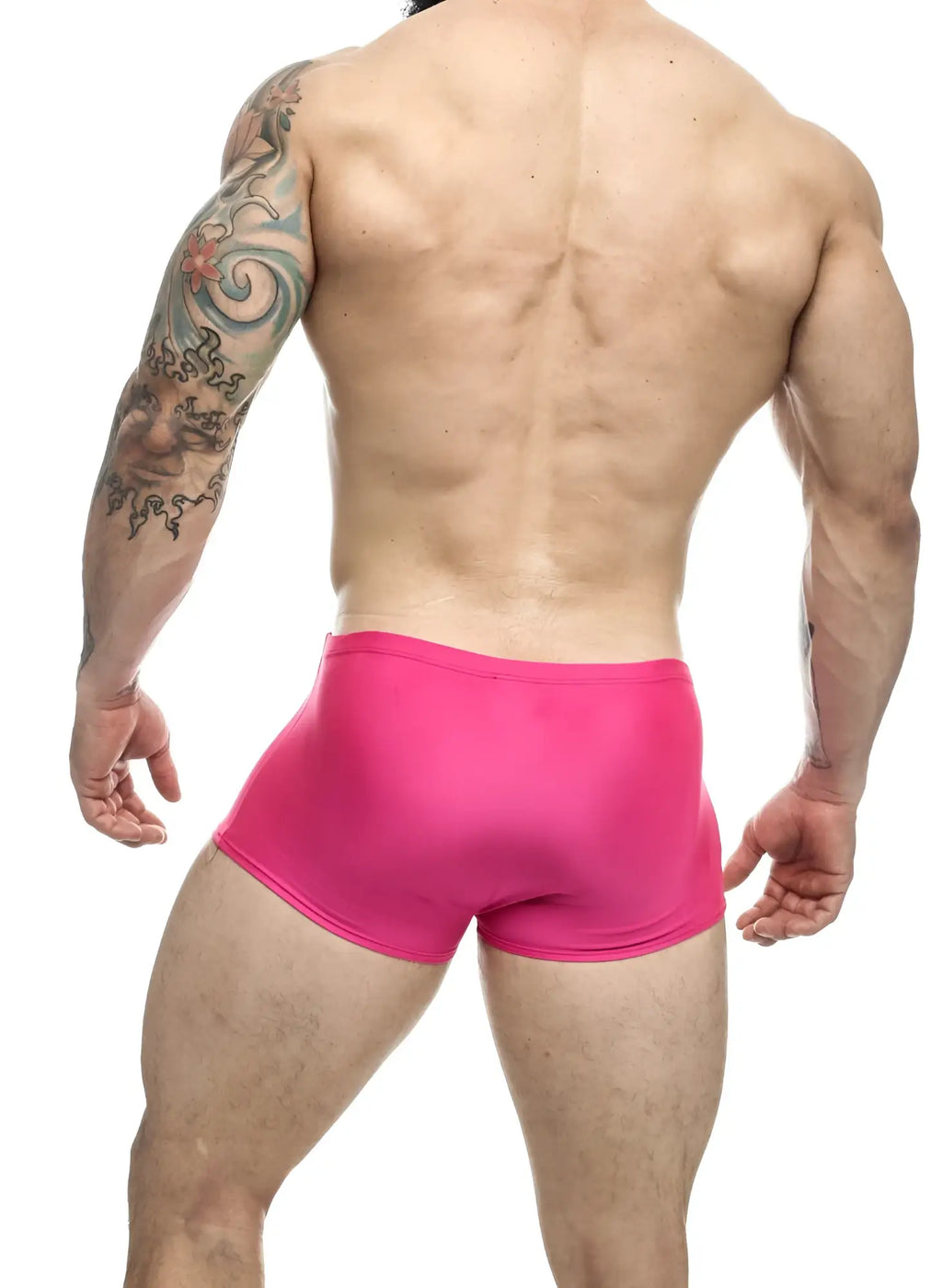Justin simon xsj08 classic trunks bright pink athletic briefs with smooth form-fitting fabric for active wear