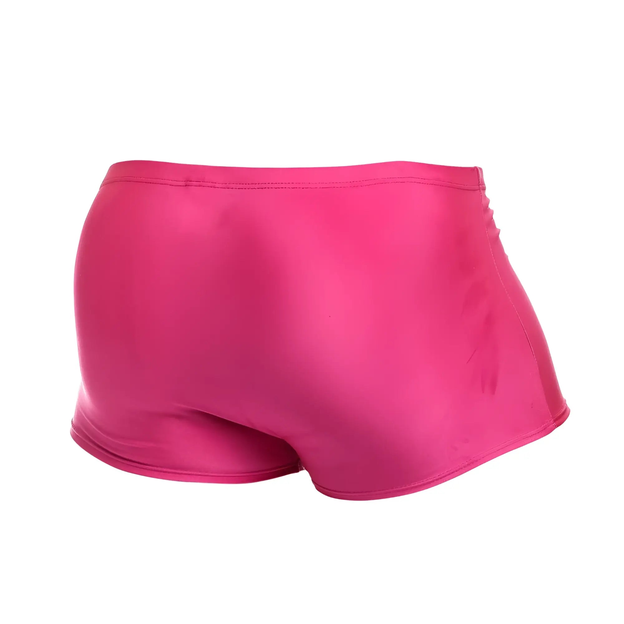 Justin simon xsj08 classic trunks in bright pink shiny satin shorts perfect for stylish swimwear or casual wear