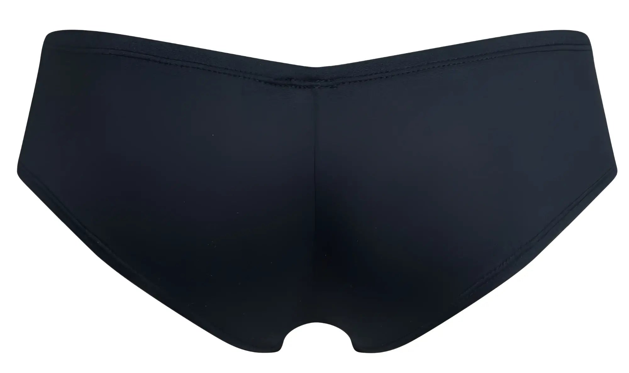 Justin simon xsj13 cheeky bulge boxer in black seamless fabric with smooth finish and subtle waistband stitching