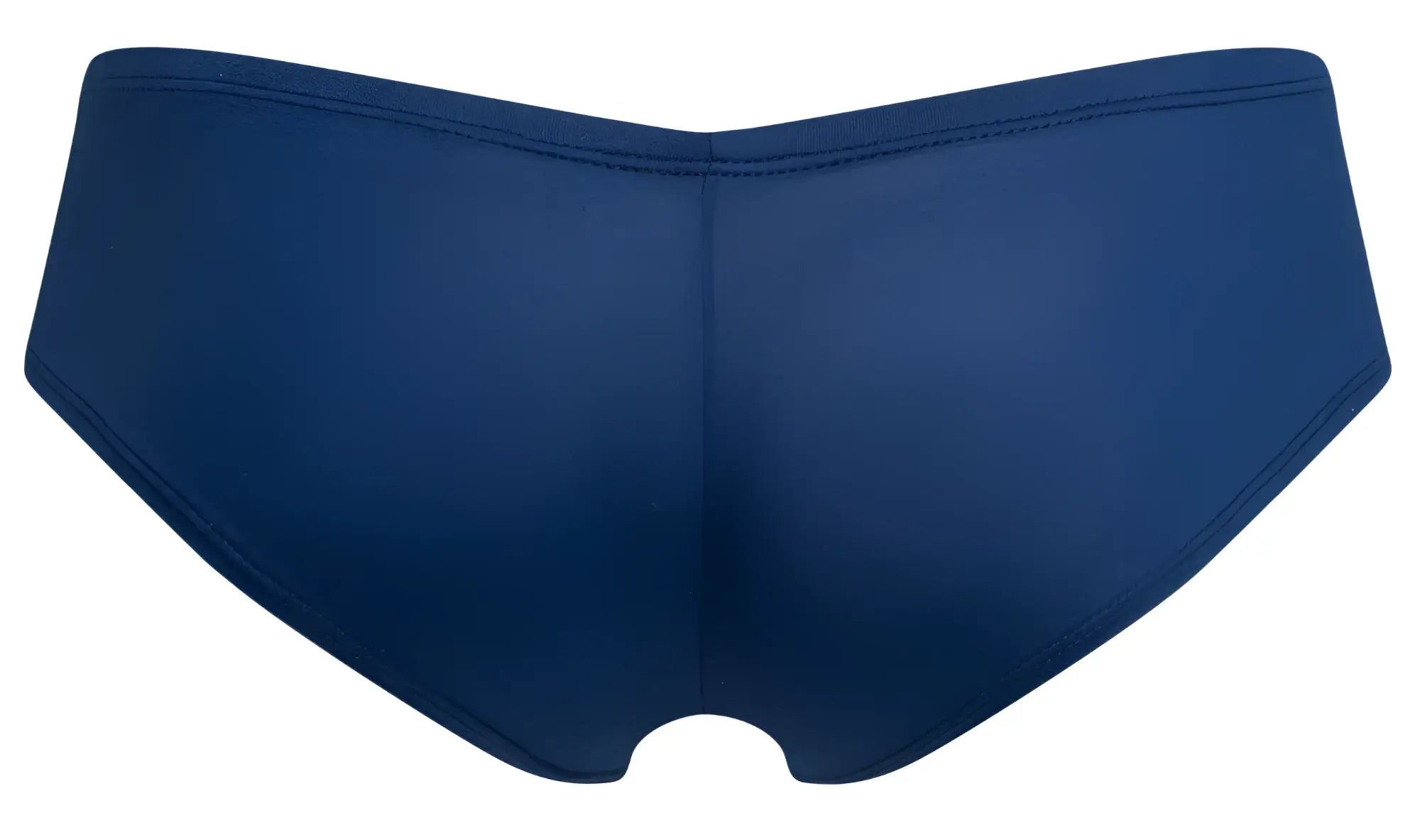 Navy blue seamless briefs from Justin Simon cheeky bulge boxer line designed for comfort and support in peach navy color