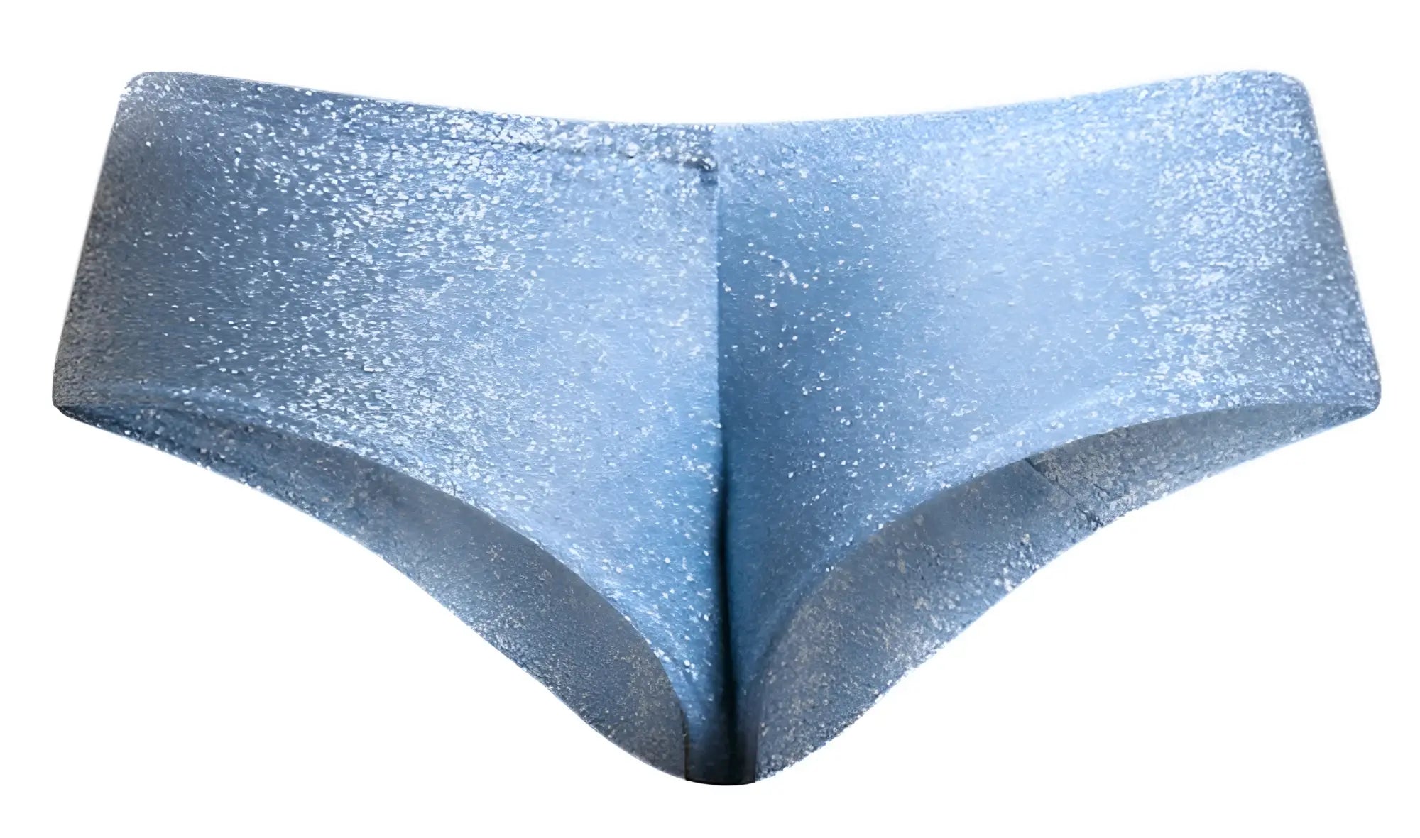 Justin+Simon xsj22 cheek briefs in shiny light blue lurex fabric with glittery finish for stylish comfort