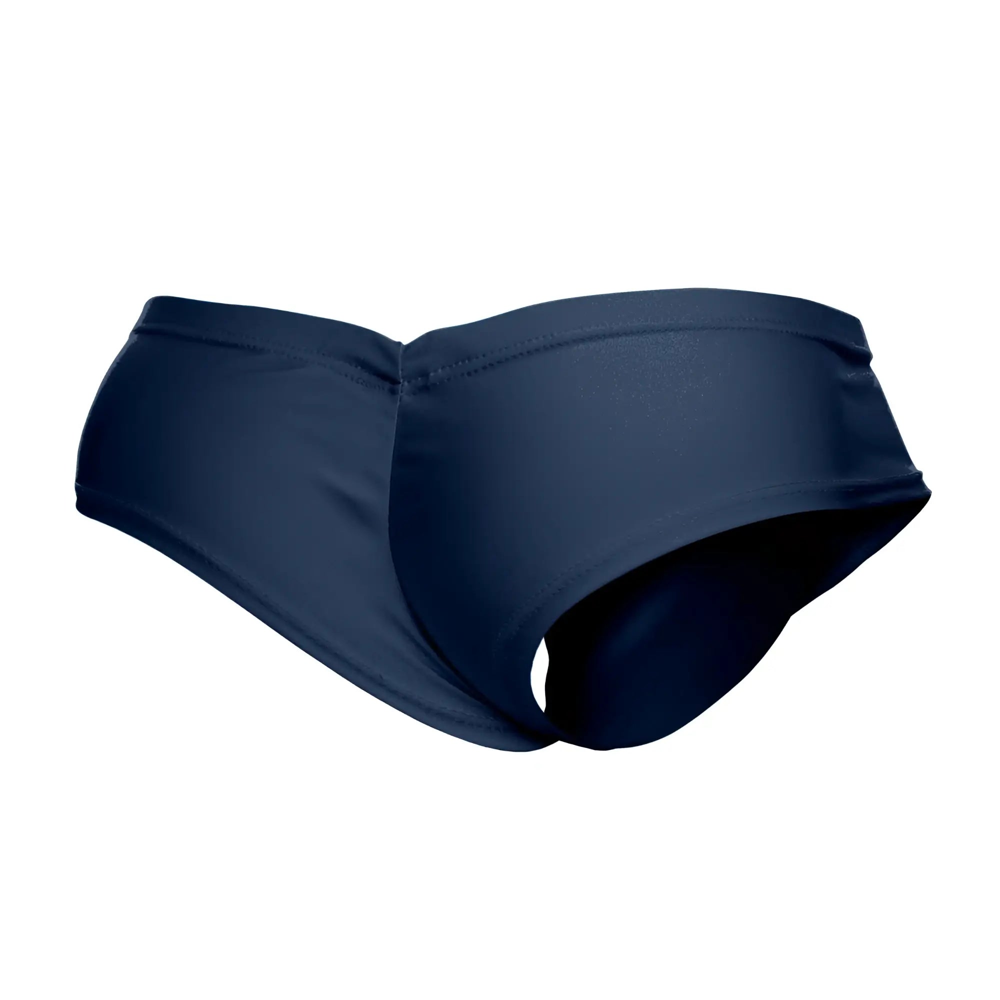 Navy xsj22 cheek briefs by justin simon with smooth stretchy fabric and seamless design for comfortable swimwear