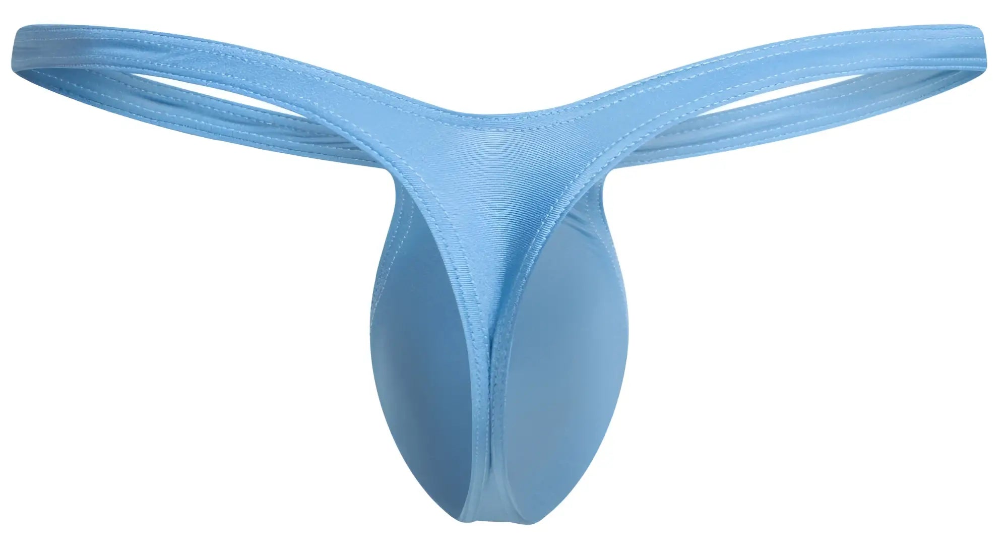 Light blue seamless fabric thong from justin simon xsjbu02 bulge thongs with smooth form fitting design