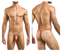 Justin simon xsjbu02 bulge thong in ochre with a supportive pouch and small white label at the front