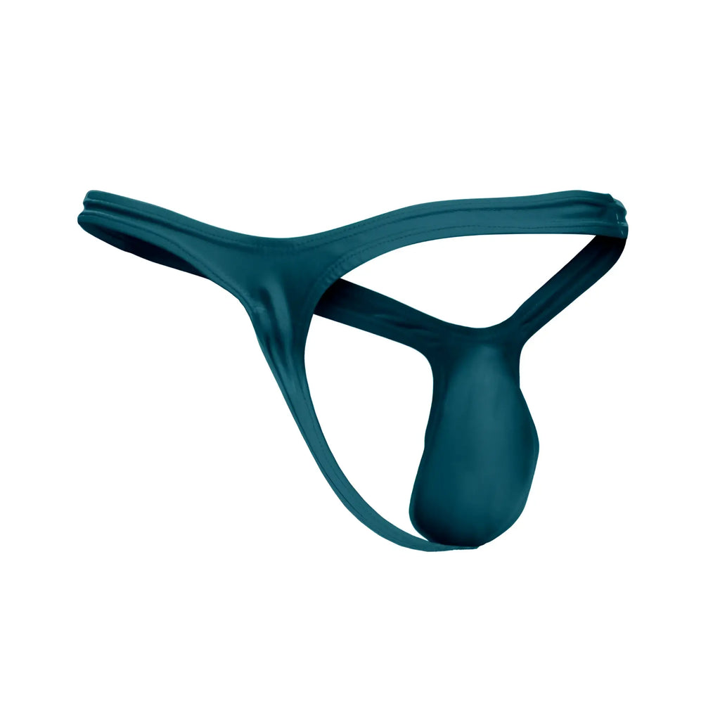 JustIn+Simon XSJBU02 bulge thong in opal green with smooth texture supportive design and minimalistic cut