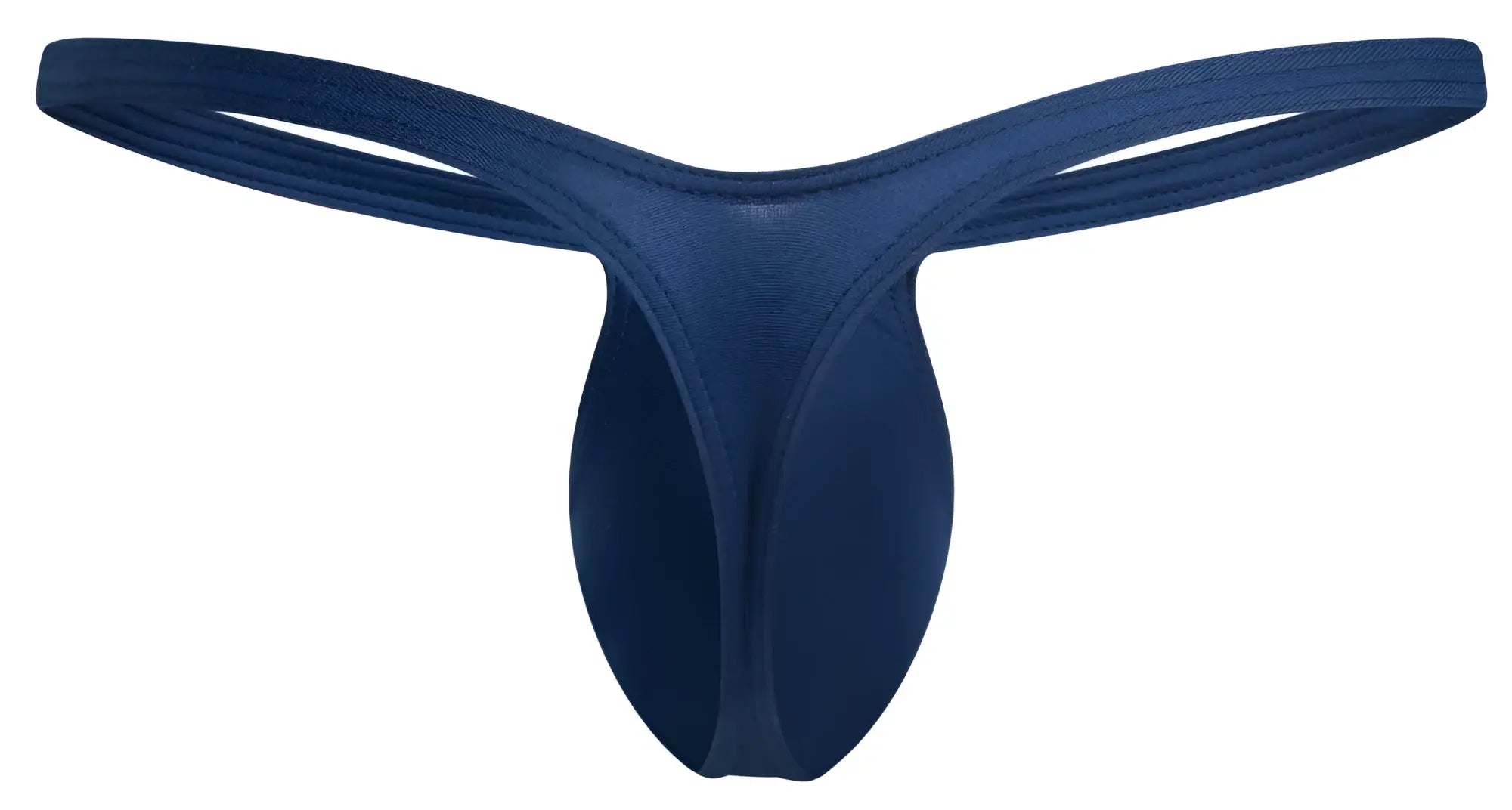 Deep navy blue justin simon xsjbu02 bulge thong made of smooth stretchy fabric with a sleek minimalist design