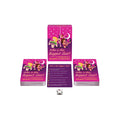 Pink and purple kheper games who is the biggest slut drinking card game box with illustrated women cards and white die