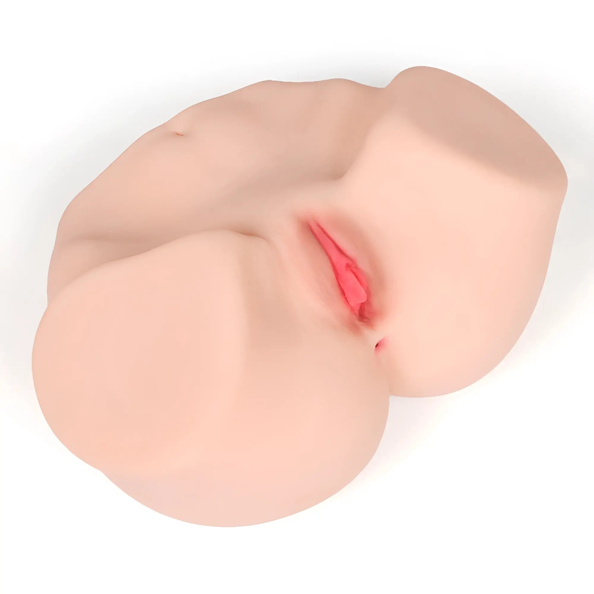 Beige silicone adult toy kokos maria onahole 3 pussy and ass 1 1 torso with realistic lips and red interior
