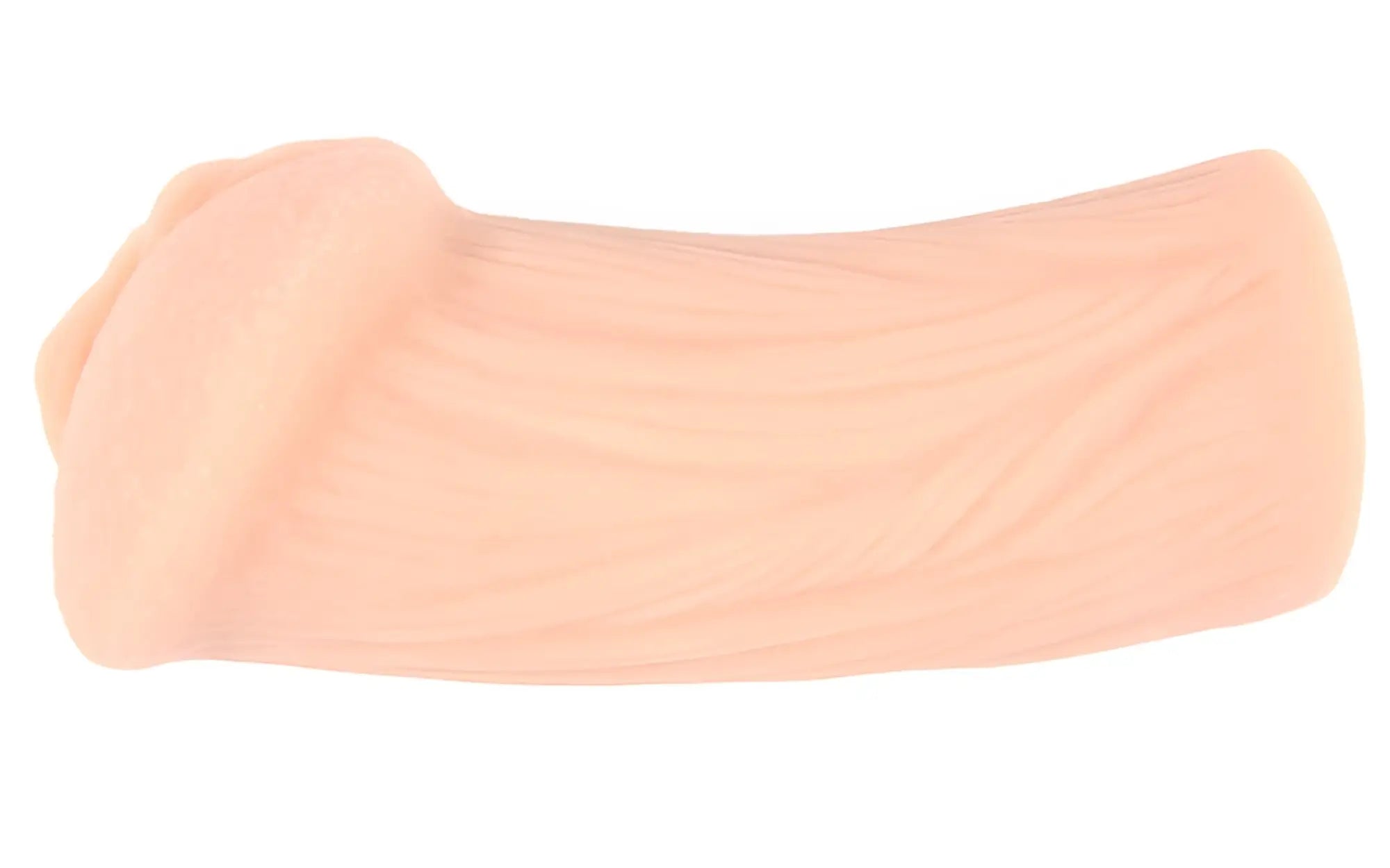 Peach-colored silicone dildo with textured surface in the kokos masturbator elegance 1 product line