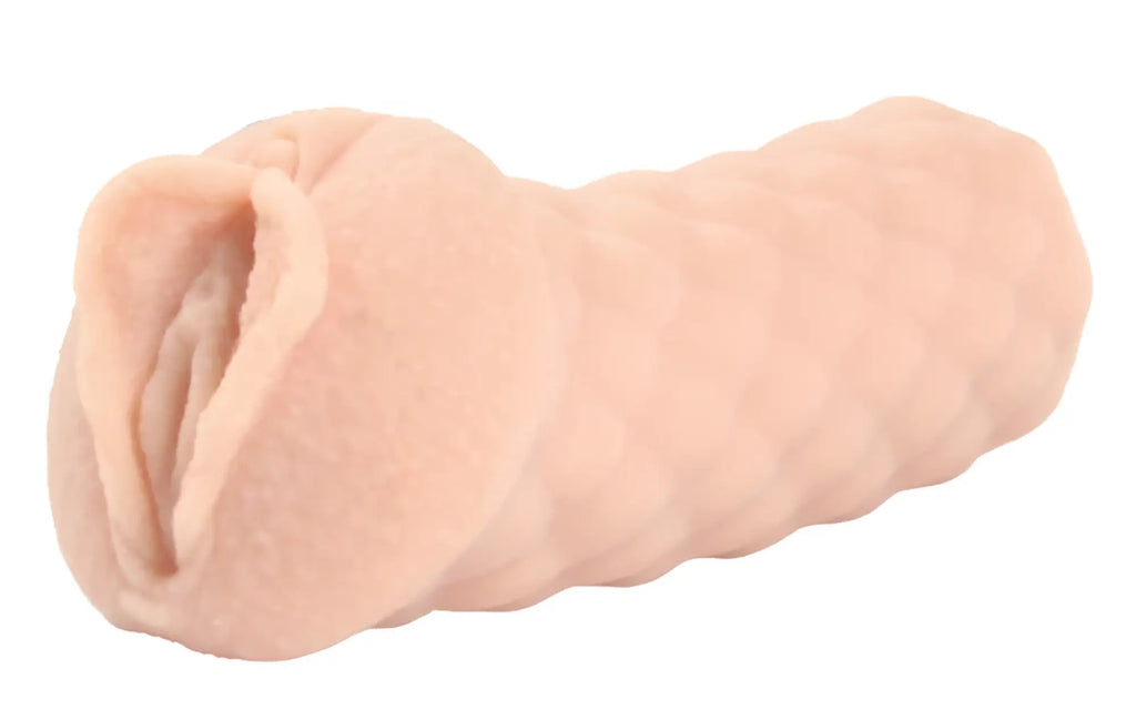 Pink silicone phallic-shaped kokos masturbator elegance 2 with textured bumpy surface and hollow opening