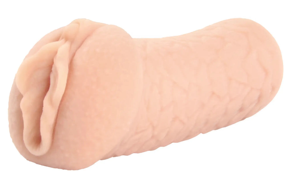 Beige silicone phallus-shaped toy with textured surface and realistic contours kokos masturbator elegance 3