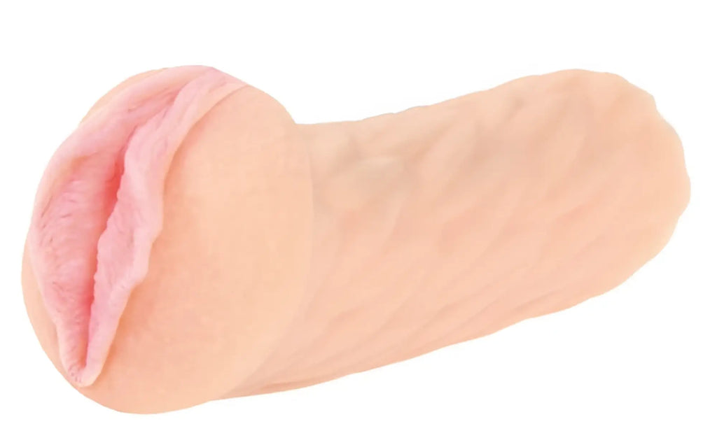 Peach-colored silicone dildo with pink inner lining from kokos masturbator elegance 5 for intimate use