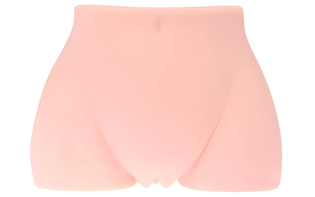 A soft pink silicone brief with smooth seamless design shown from the back in kokos real hip cherry product