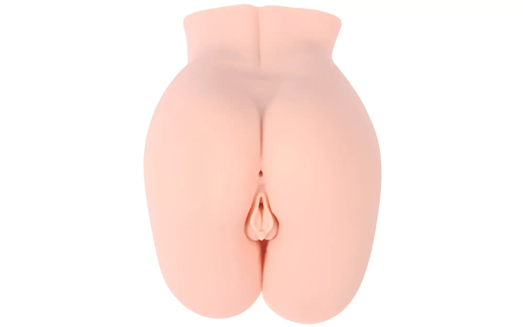 Pink silicone realistic anatomical butt plug kokos real hip hera 1:1 shown from the back side