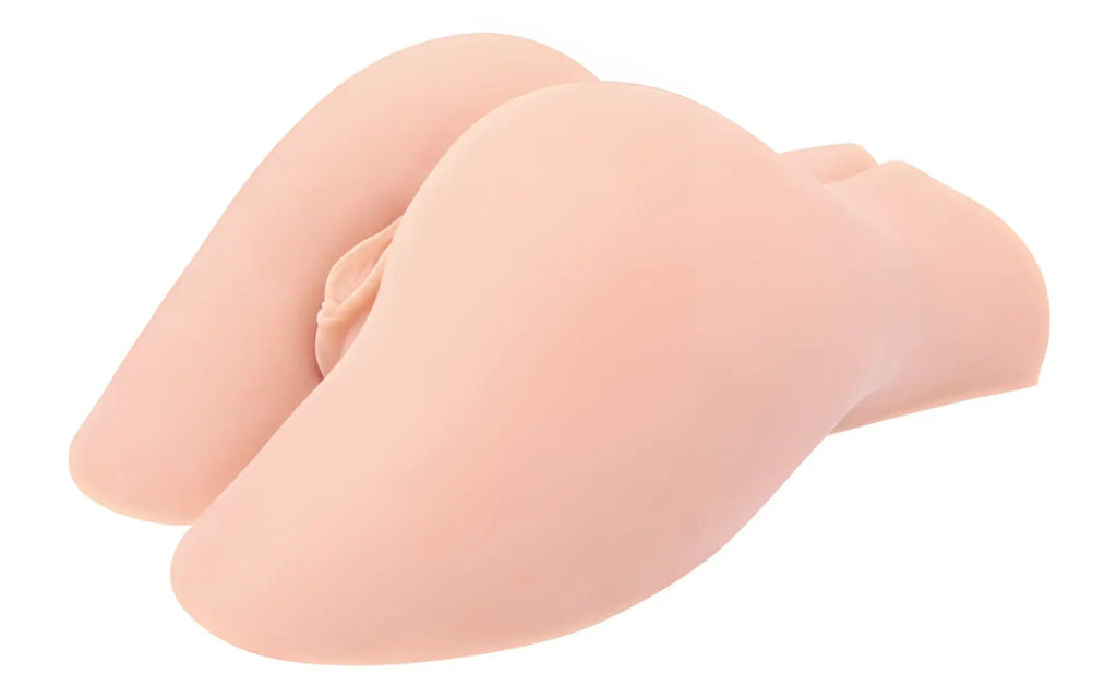 Pink silicone buttocks-shaped toy showing the back side kokokos real hip hera 1 1 realistic design