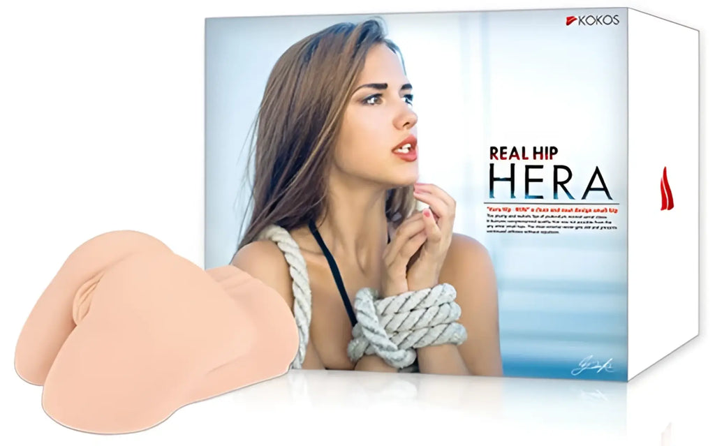 Beige silicone realistic hip model kokos real hip hera designed to mimic natural hip shape and texture