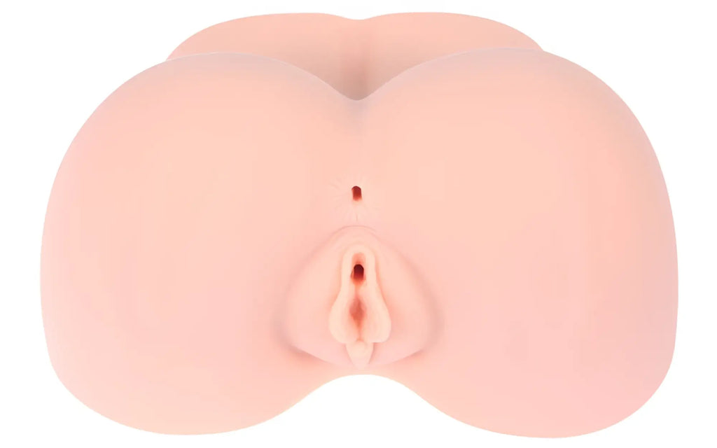Pink silicone anal plug kokos real hip olivia with realistic anatomical design and textured surface