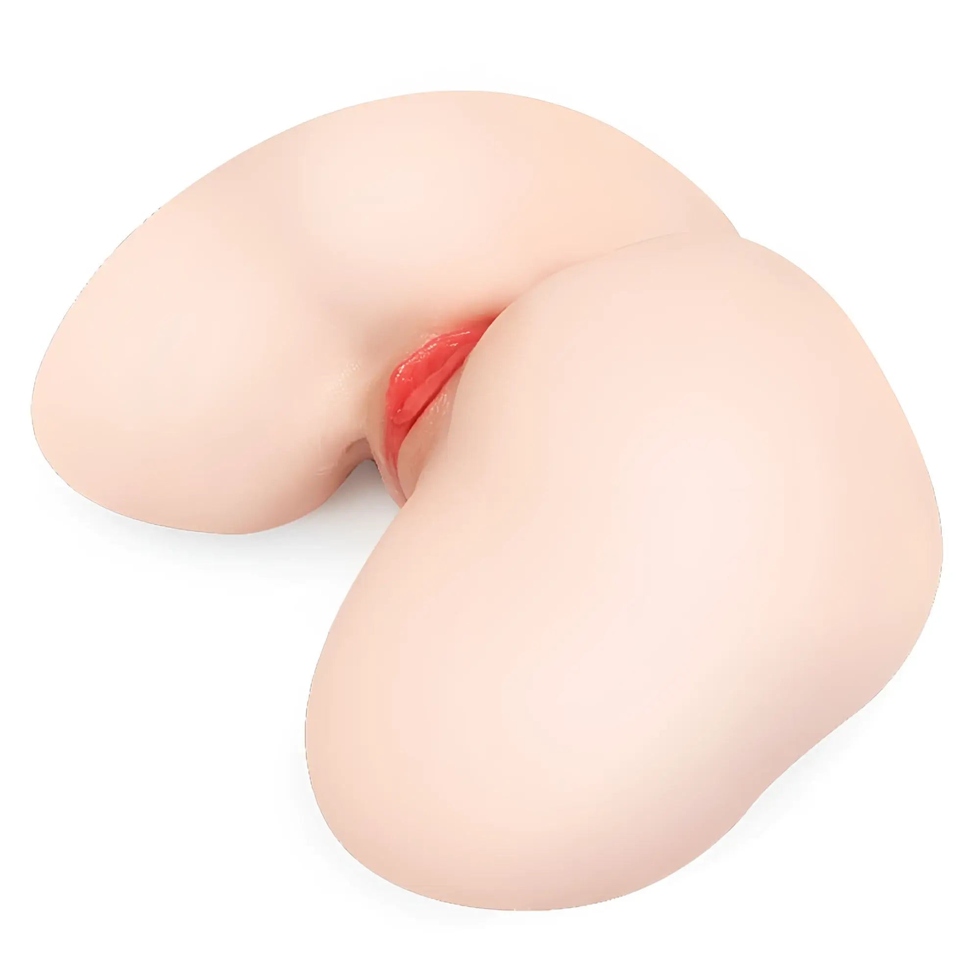 Beige silicone anal plug with red internal detail from kokos vanilla onahole edn 4 butt 1:1 vaginal and anal torso