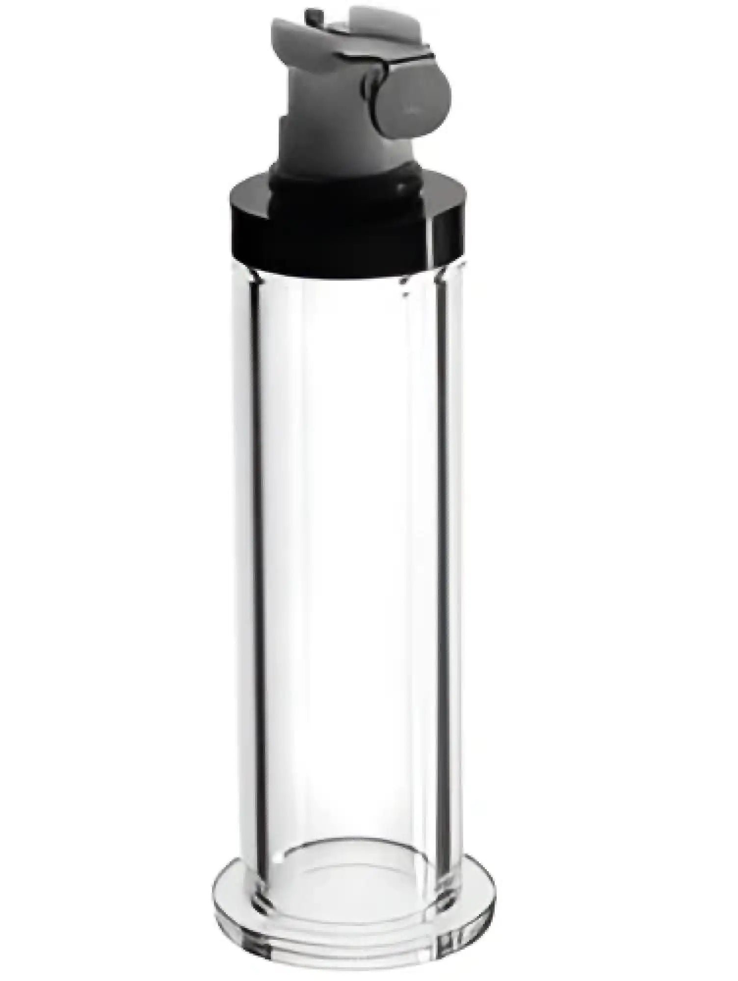 Clear glass syringe with black cap and gray plunger for la pump premium clitoris cylinder 0.5in use