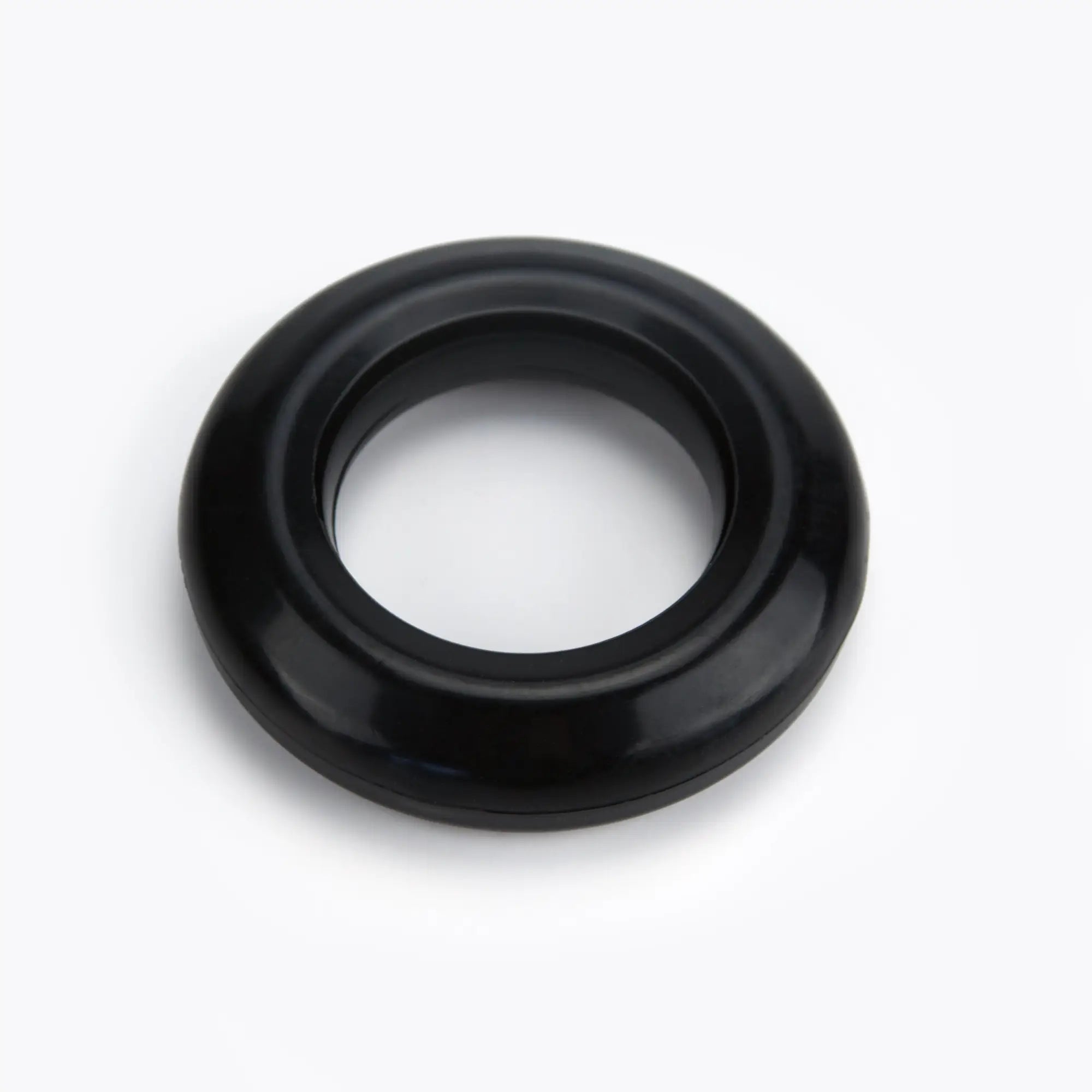 Black glossy plastic ring with smooth rounded profile for la pump silicone cylinder cushion accessory