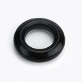 Black glossy plastic ring with smooth rounded profile for la pump silicone cylinder cushion accessory