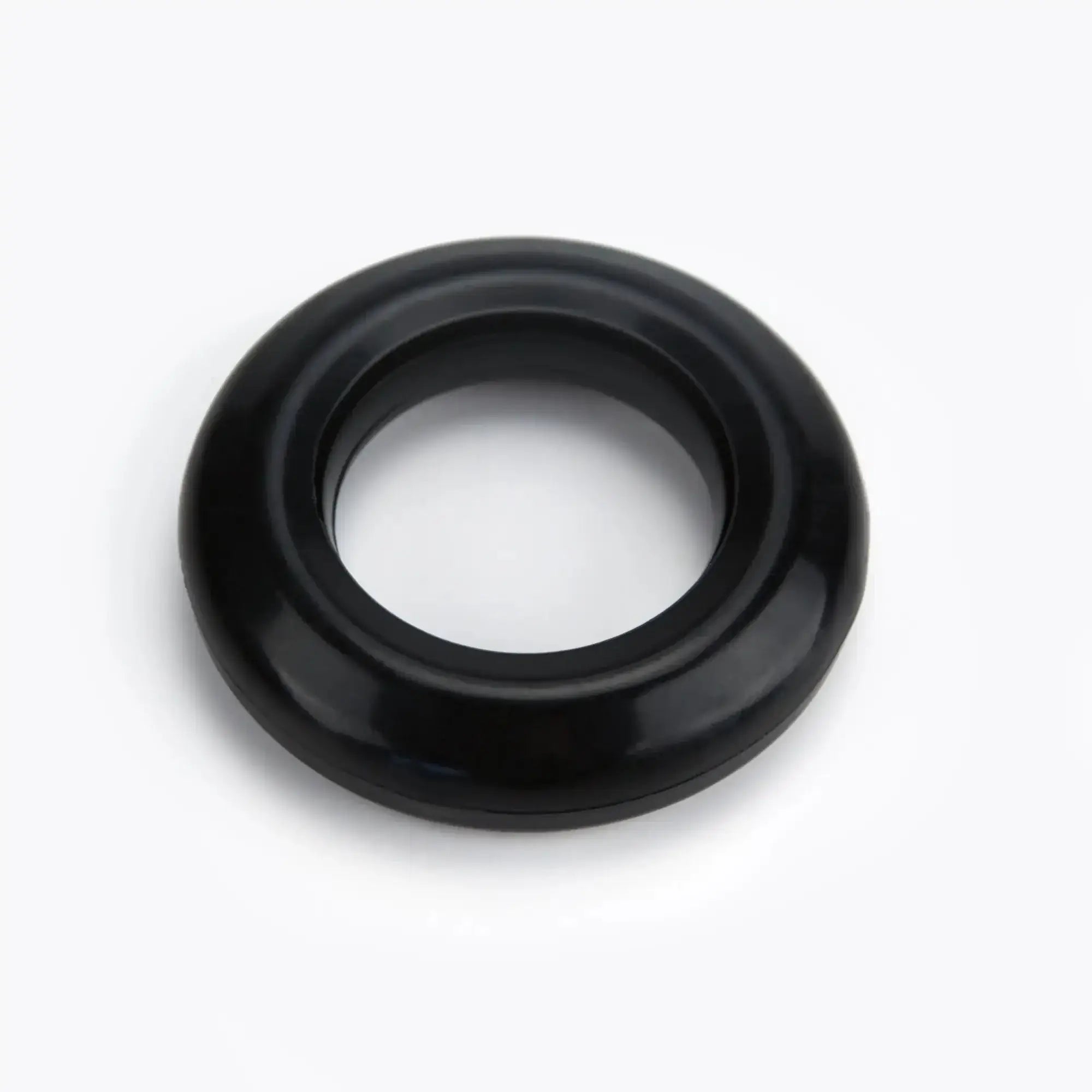 Black glossy plastic ring with smooth rounded profile for la pump silicone cylinder cushion accessory