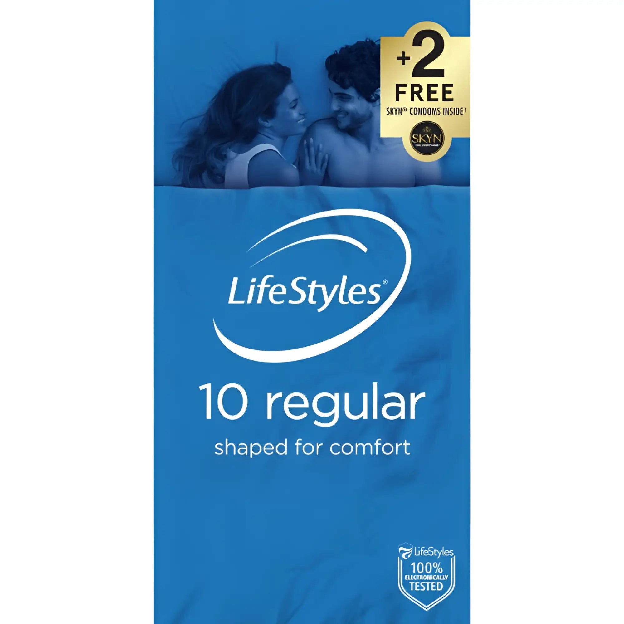 Blue lifestyles regular condoms pack of 10 shaped for comfort latex material for safe intimacy use