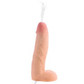 Pink silicone 10in Loadz squirting dildo with water spray nozzle and syringe for realistic squirting experience