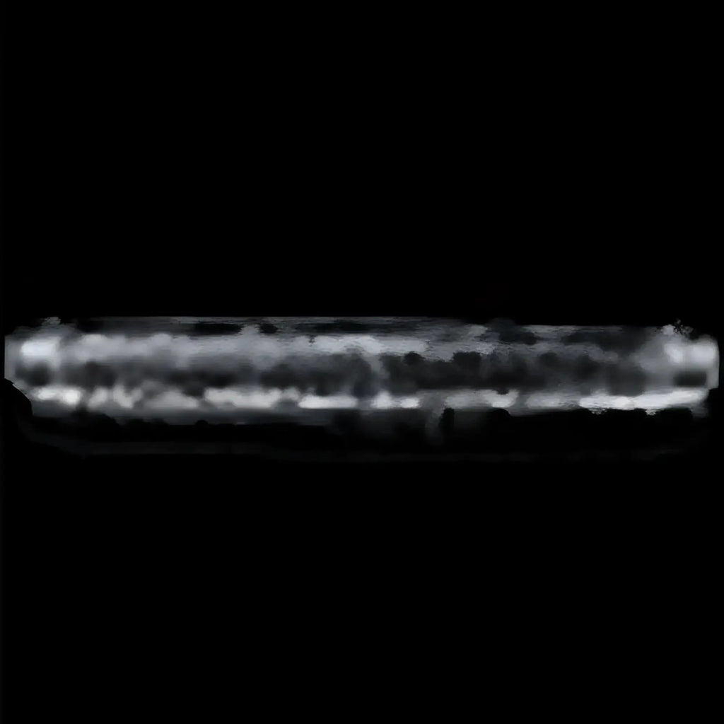 Lovetoy clear double dildo 12in translucent textured glass tube with frosted appearance and subtle internal ridges