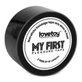 Black non-sticky bondage tape made of durable material labeled my first pleasure tape by lovetoy for beginner use