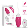 Pink and white lovetoy IJOY wireless remote control rechargeable egg vibrator with textured surface for discreet pleasure