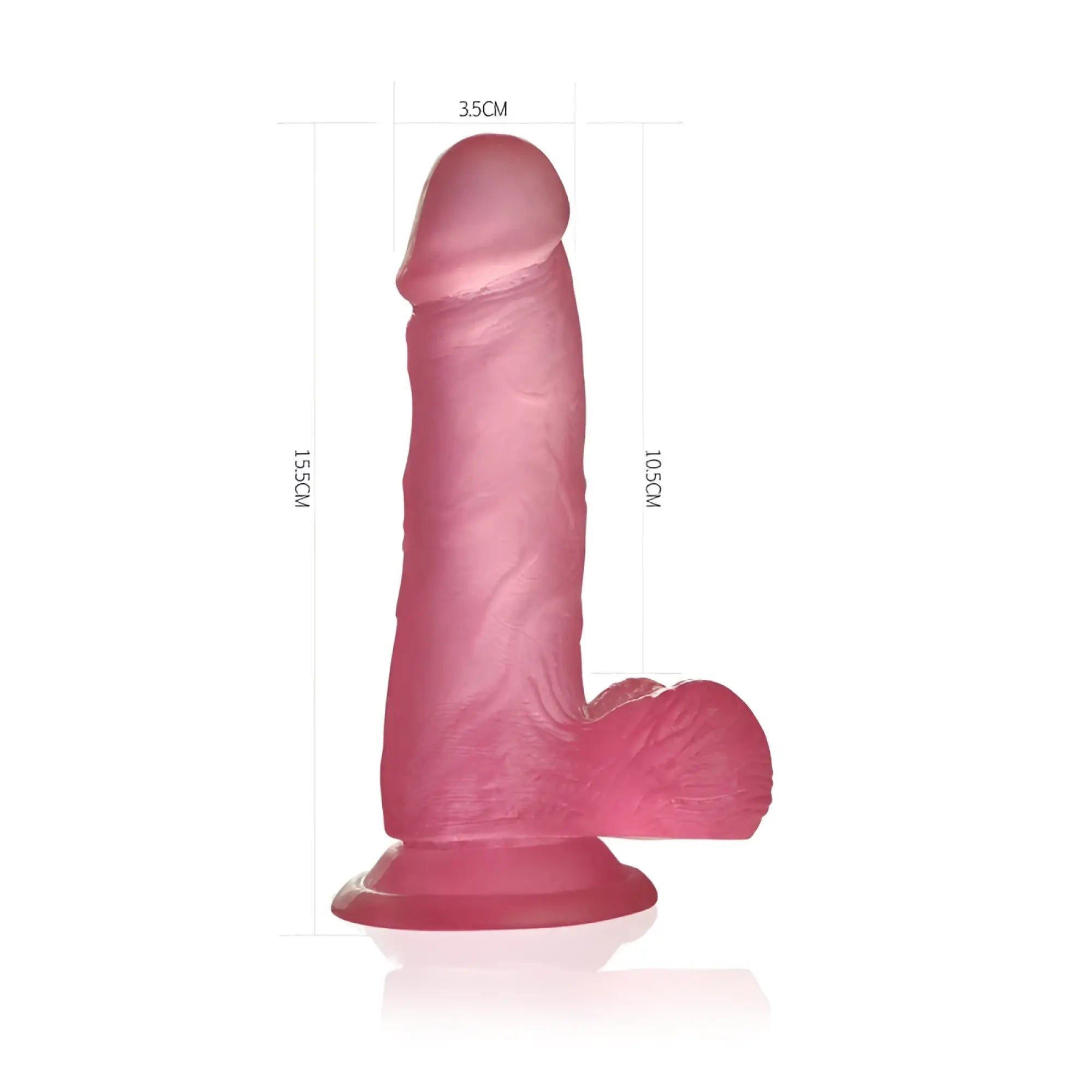 Pink translucent silicone lovetoy jelly studs 6in crystal dildo small pink s designed for adult use