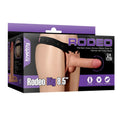 Lovetoy rodeo hollow strap on set 8.5in in purple black phthalate free silicone with adjustable unisex straps in packaging
