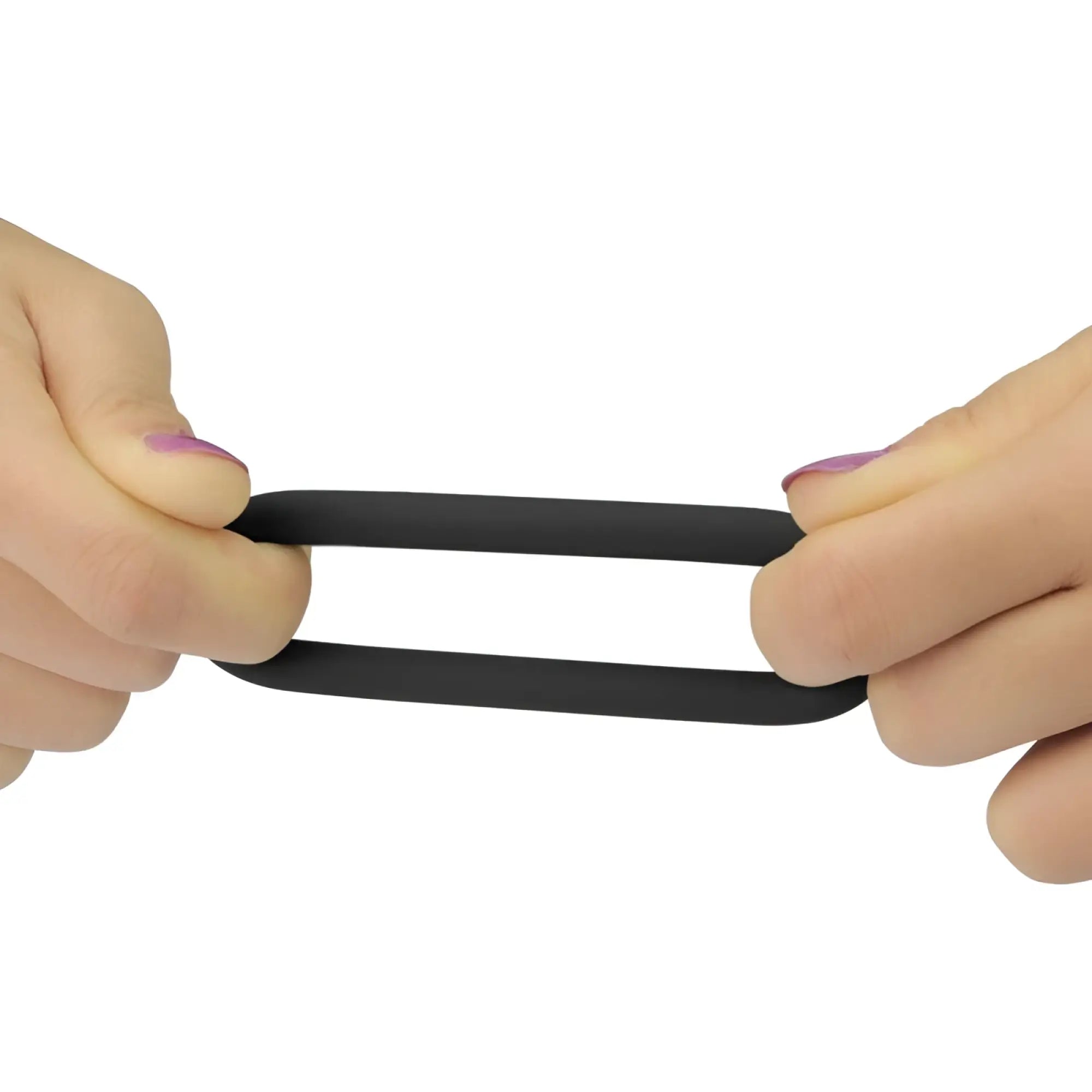 Black rubber cock ring from lovetoy silicone 3 pc cock ring set designed for enhanced performance and comfort