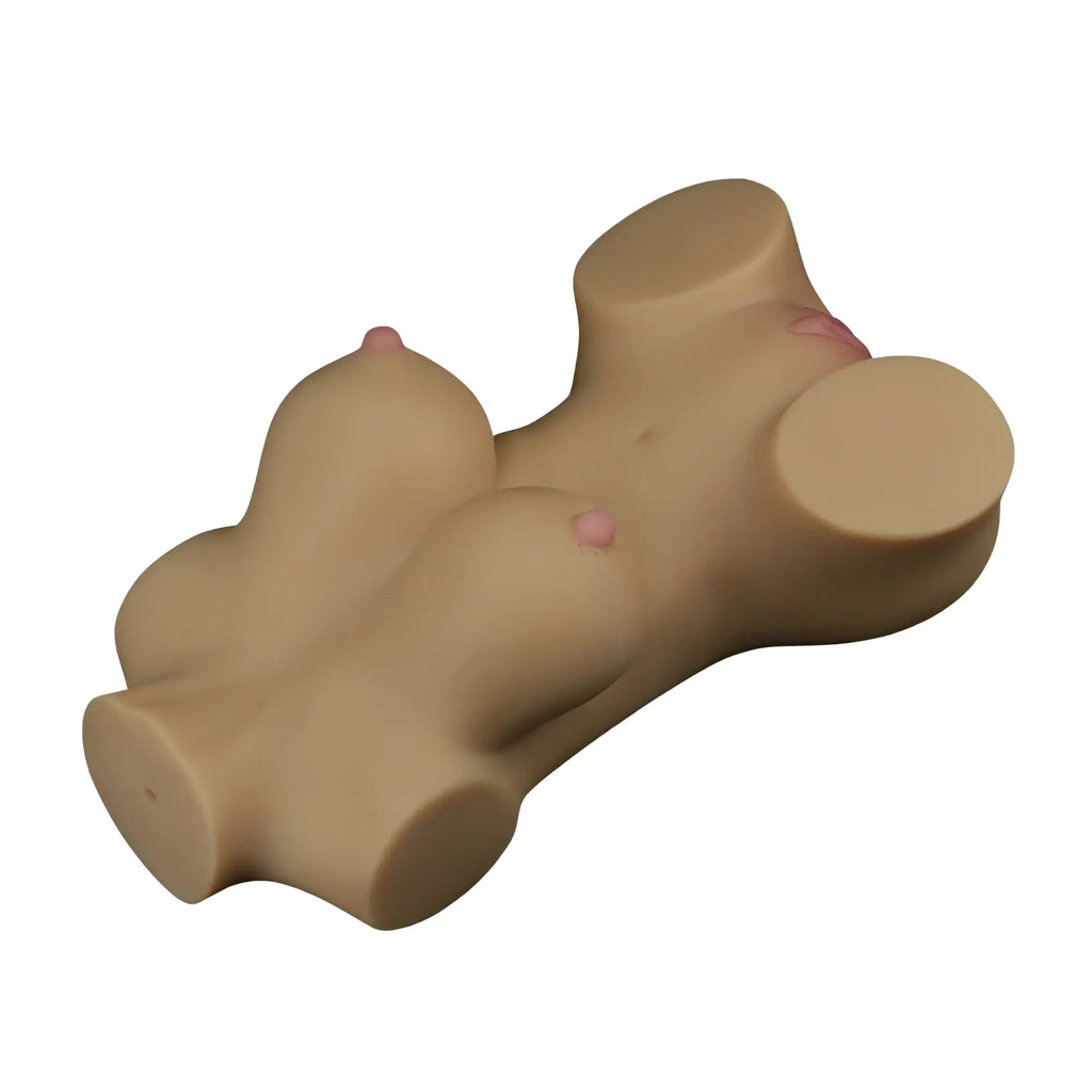 Beige silicone anatomical torso model with pink nipples and smooth contours from lovetoy streetgirls 5 love doll torso janelle