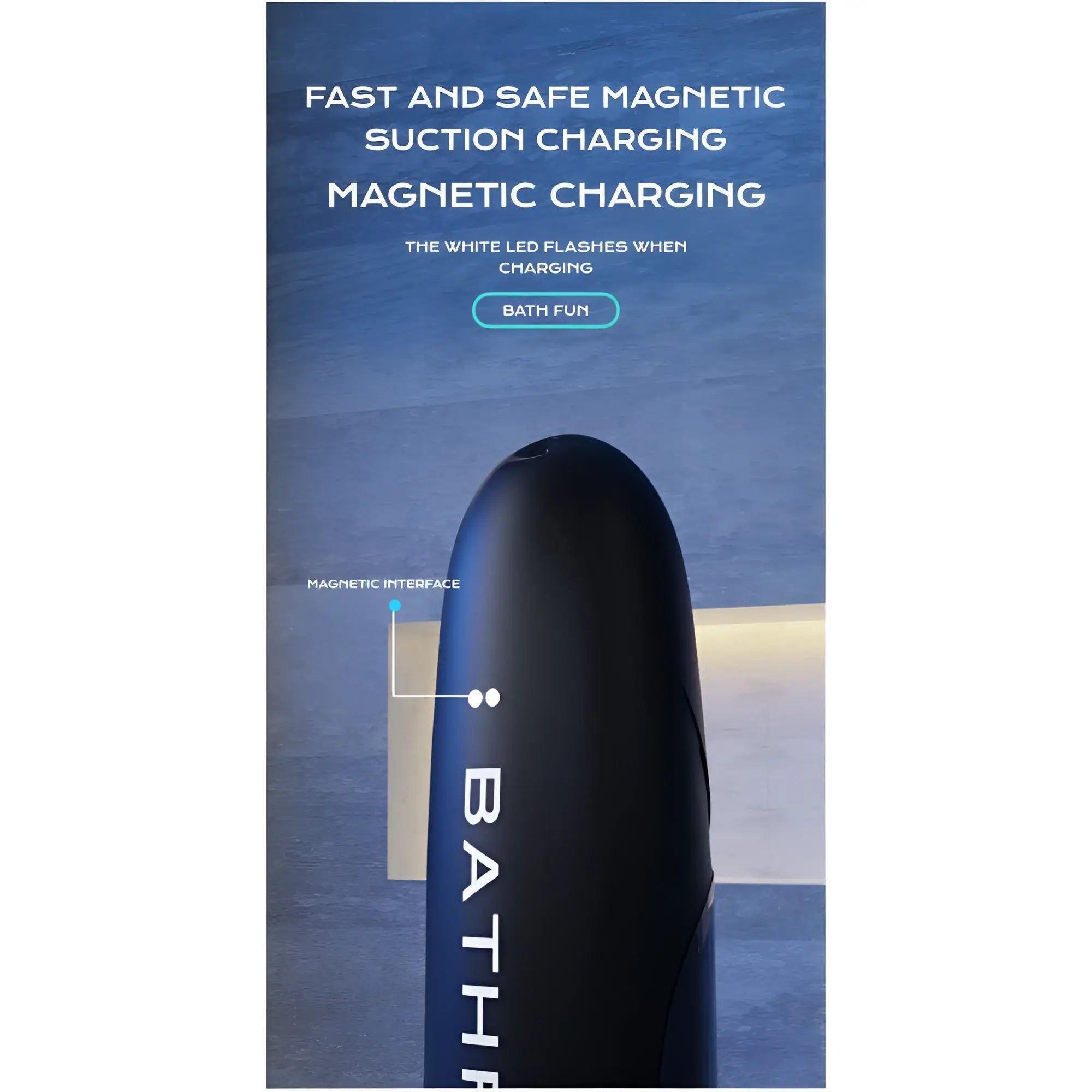 LuvPump bathfun automatic usb waterproof black cylindrical penis pump with magnetic charging and white led indicator light
