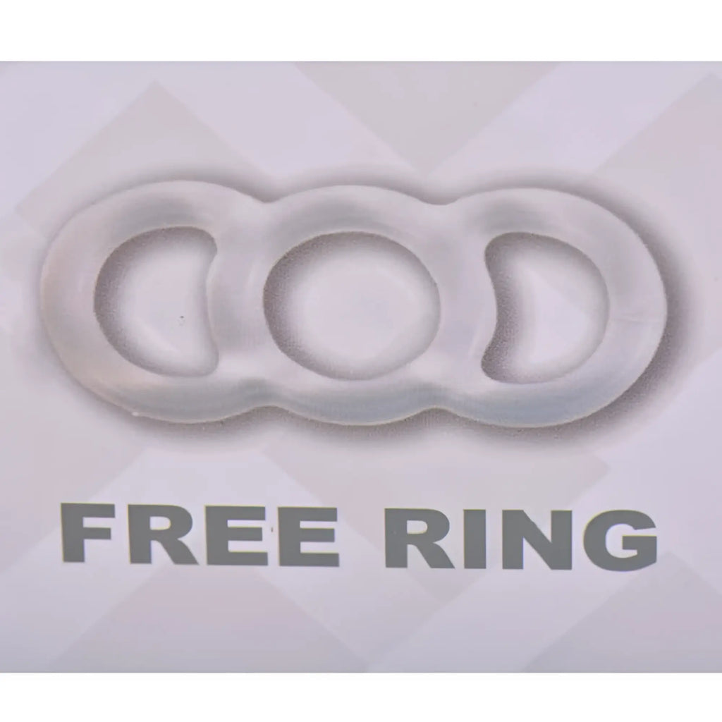 Transparent silicone free ring with three interconnected loops for LuvPump penis pump AeroUp black