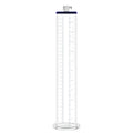 LuvPump premium penis pump valve clear glass graduated cylinder with blue rim and white measurement markings